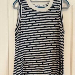 Anthropologie Stripe Tank Top Shirt Size M Medium